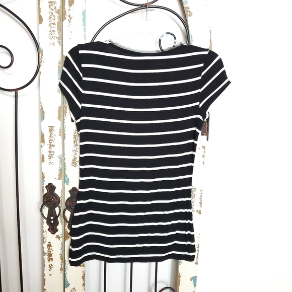 White House Black Market sequin striped t-shirt - Picture 8 of 9